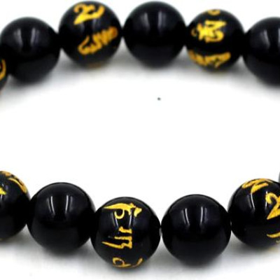 Vòng tay chuỗi hạt thạch anh đen 10 ly MSA102