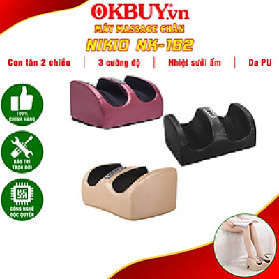 Máy massage lòng bàn chân, matxa bắp chân Nikio NK-182, mát xa bi xoay 360 độ và nhiệt hồng ngoại