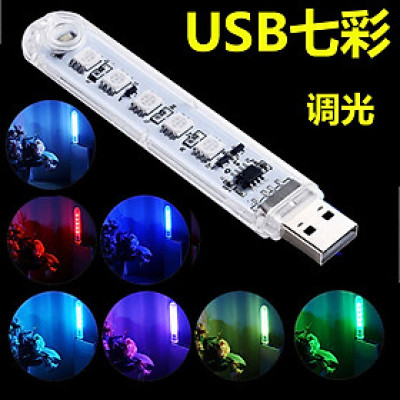 Bộ 2 Thanh Đèn LED RGB 7 Màu Siêu Sáng, Nhiều Chế Độ Chớp 