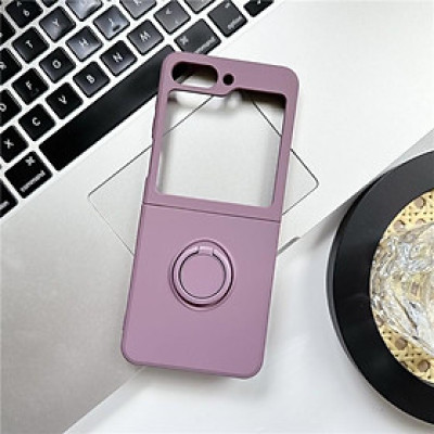 Ốp Lưng Silicon Cho Samsung Galaxy Z Flip 6 / Z Flip 5 Kèm Iring - BUM STORE GALAXY CASE