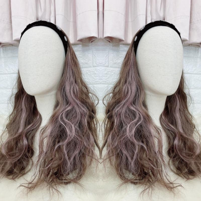 cài băng đô tóc giả xù line có thể tháo rời cao cấp light đủ màu