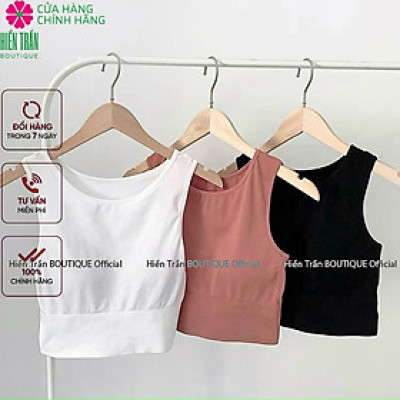 Áo croptop Hiền Trần BOUTIQUE có đệm ngực siêu xinh