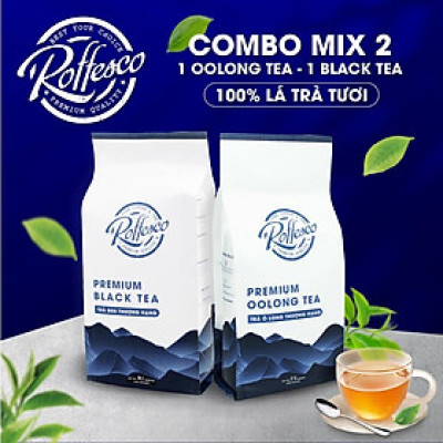 Combo 2 Trà Ô Long Và Trà Đen ROFFESCO PREMIUM OOLONG & BLACK TEA Thượng Hạng Túi 500g