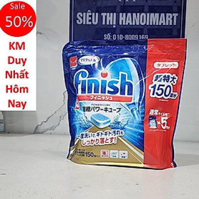 Viên rửa chén bát finish 150 viên diệt khuẩn nội địa nhật bản