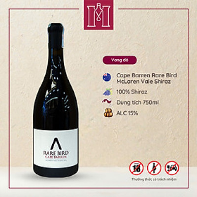 Rượu vang đỏ Úc Cape Barren Rare Bird McLaren Vale Shiraz 750ml 14.6% nhập khẩu - Hàng chính hãng