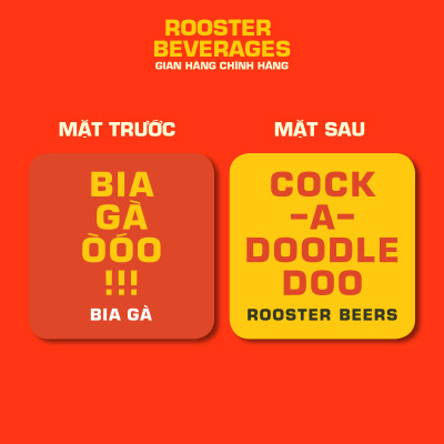 Set 6 lót ly giấy Rooster Beers