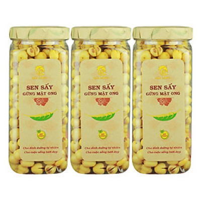 Combo 3 Hũ Sen Sấy Gừng Mật Ong Hải Long (230g / Hũ)