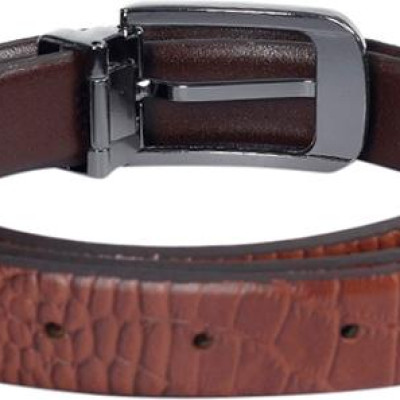 Thắt Lưng Nữ Da Thật Vân Cá Sấu Huy Hoàng HT5122 - Nâu