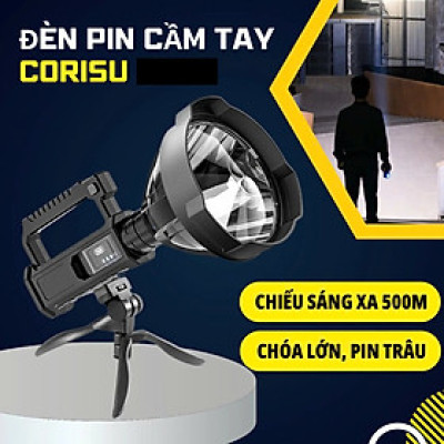 Đèn Pijn Siêu Sáng Cầm Tay – Chiếu Xa 500 Mét, Có Đèn Hông Tiện Dụng, Pin Lâu Hết, Bền Bỉ Dùng Lâu, đèn trang trí