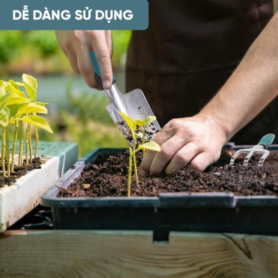 Bộ dụng cụ làm vườn MONROVIA 4 món tiện dụng, chất liệu cao cấp, thép không gỉ, chắc chắn, an toàn