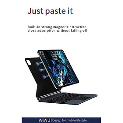 Bàn phím iPad Pro 12.9 / Air 13 inch WiWU Apple Magic Keyboard Trackpad – Bao Da Cao Cấp, Trackpad Thông Minh, Biến iPad Thành Laptop - Hàng nhập khẩu