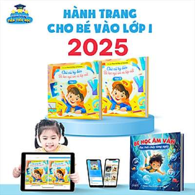 Combo 3 sách Tiếng Việt Tiền Tiểu Học gồm sách Đánh Vần, Chữ Cái Kỳ Diệu có App bài giảng dành cho bé từ 3-6 tuổi