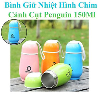 Bình Giữ Nhiệt Hình Chim Cánh Cụt Penguin Dung Tích 150Ml