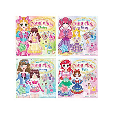 Combo Sách Thời Trang Công Chúa Daisy, Mia, Jenny, Rosy (Bộ 4 Cuốn) - MEGA