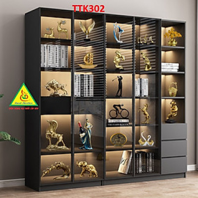 Tủ trang trí cánh kính TTK302 - Nội thất lắp ráp Viễn Đông ADV