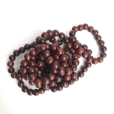 Vòng tay gỗ Cẩm Lai phong thủy (Size 12mm - 17 hạt) BH676 - Vân gỗ cực đẹp - Bracelet of HAHANCO