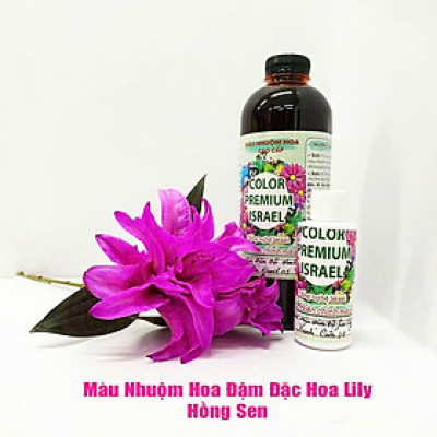 Thuốc Nước Nhuộm Hoa Lily  (chai đậm đặc 100ml pha 1L nước màu hoàn chỉnh) công nghệ Israel nhuộm hoa lily cánh mỏng mà không bị cháy lá hoa