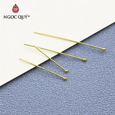 Đinh bạc đầu tròn mạ vàng - Ngọc Quý Gemstones