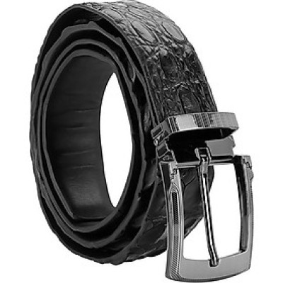 Thắt Lưng Nam Da Cá Sấu Gai Lưng Đầu Kim Huy Hoàng HT4727 - Đen