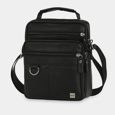 Túi xách công sở nam da thật cao cấp, túi đeo chéo nam đựng IPAD 7.9 inch phối khoen thanh lịch IDIGO MB1 - 6017