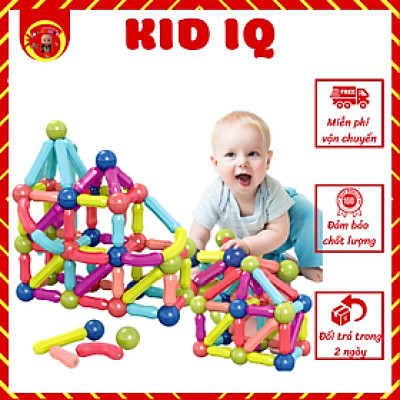 Đồ chơi giáo dục sớm cho bé nam châm xếp ghép hình thông minh 25 64 chi tiết giúp bé phát triển tư duy logic Kid IQ
