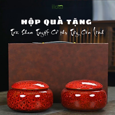 Hộp Trà Đôi Shan Tuyết Quà Tặng Trung Thu Thượng Hạng Hộp Giả Da Cao Cấp Biếu Tặng Cho Doanh Nghiệp
