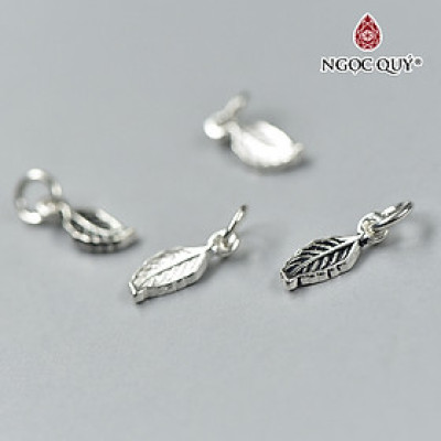 Charm bạc thái hình 1 chiếc lá treo - Ngọc Quý Gemstones
