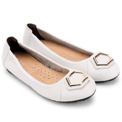 HT7912-13 -14 Giày nữ búp bê Huy Hoàng da bò màu hồng, trắng, kem