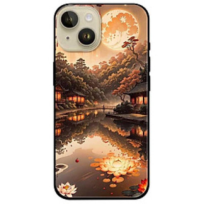 Ốp lưng cho IPhone 15 - 15 Plus - 15 Pro - 15 Pro Max - 16 - 16 Plus - 16 Pro - 16 Pro Max - Đêm Sáng Sen Đỏ - Hàng Chính Hãng