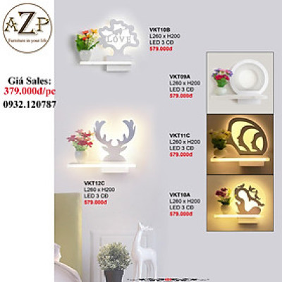 AZP - ĐÈN ỐP VÁCH / ĐÈN TRANG TRÍ / ĐÈN TREO TƯỜNG PHÒNG KHÁCH, PHÒNG NGỦ, NHÀ HÀNG, KHÁCH SẠN AZP-VKT phong cách đương đại, hàng nhập khẩu AZP