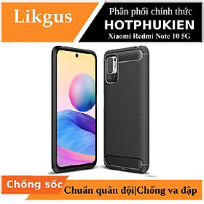 Ốp lưng chống sốc cho Xiaomi Redmi Note 10 5G hiệu Likgus (chuẩn quân đội, chống va đập, chống vân tay) - Hàng nhập khẩu