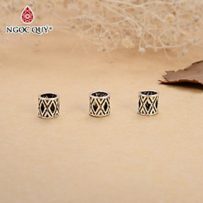 Charm chặn hạt họa tiết chữ X - Ngọc Quý Gemstones
