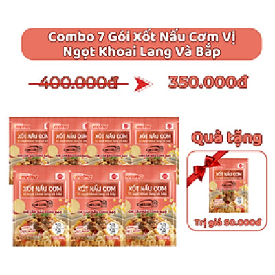 [Tặng 1 Gói] Combo 7 Gói Xốt Nấu Cơm Hương Vị Ngọt Khoai Lang Và Bắp -  Nisshin Seifun Welna Shop