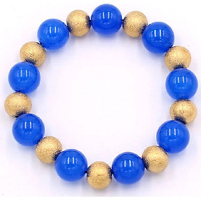 Chuỗi đeo tay - thạch anh xanh dương 12 ly VTAXDHVM1 - hợp mệnh Thủy, mệnh Mộc