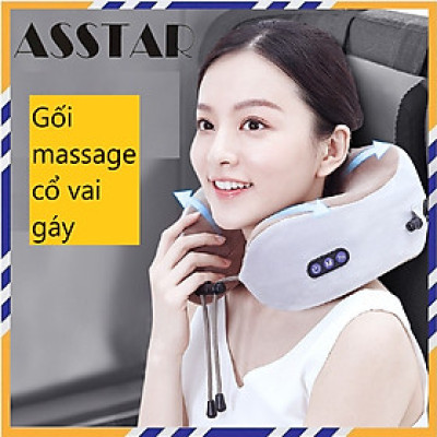 Gối Massage Cổ Vai Gáy, Gối Massage Cổ Chữ U, Gối Đeo Cổ Đa Chức Năng - Hàng Nhập Khẩu