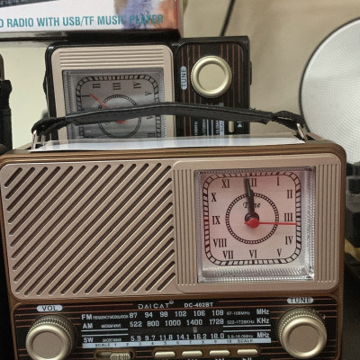 ĐÀI RADIO USB NGHE NHẠC WAXIBA XB-402 BT CÓ ĐỒNG HỒ ,NGHE FM/AM/SW LOA SIÊU LỚN hàng chính hãng