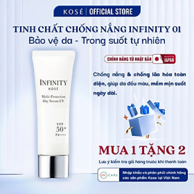Tinh Chất Chống Nắng Dưỡng Trắng, Giảm Nhăn, Chống UV Multi Protection Day Serum Infinity Kosé Nhật Bản 30g