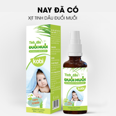 Xịt Tinh Dầu Đuổi Muỗi Sả Chanh Kobi Giúp Chống Muỗi, An Toàn Cho Bé   - 100ml