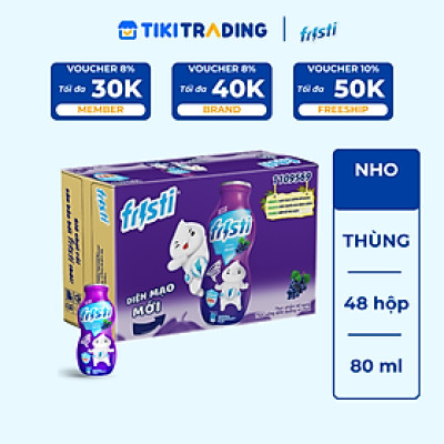 Thùng Fristi Hương Nho 48x80ml