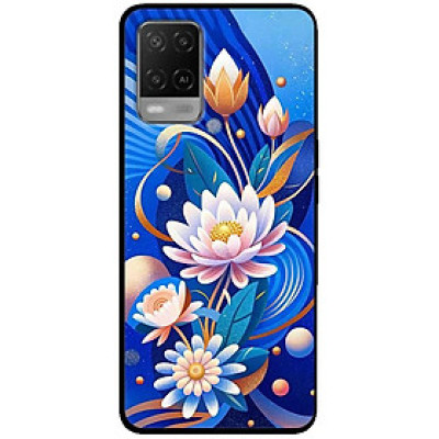 Ốp lưng cho Oppo A54 - A55 - A55s - Oppo A56 5G - Oppo A18 - A38 - A58 - Sen Hồng Xanh Đẹp - Hàng Chính Hãng