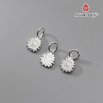 Charm bạc treo hình mặt trời cười - Ngọc Quý Gemstones