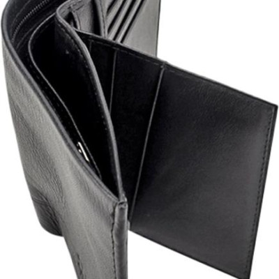 Ví Nam Kiểu Đứng Sọc Ngang Huy Hoàng HT2139 (12.5 x 10 cm) - Đen