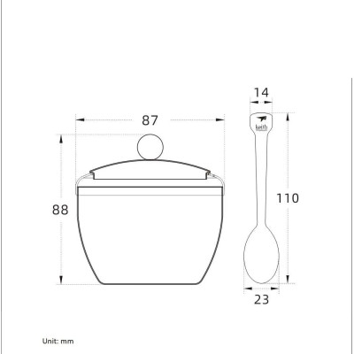 Hộp đựng gia vị Titanium Keith Ti8531