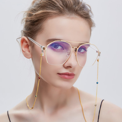 Dây đeo kính mix hạt đá nhỏ phụ kiện thời trang cá tính unisex phong cách Âu Mỹ