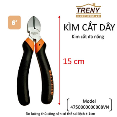 Kìm cắt dây - Kìm cắt dây điện đa năng, tay cầm bọc nhựa cao cấp - Cắt đường kính sản phẩm đến 150mm ( 6 inch )