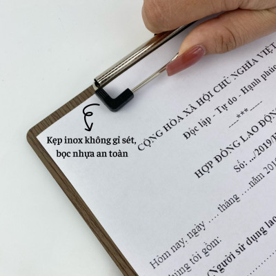 Bìa trình ký gỗ Enter G09 16.5x21.5cm A5 đứng