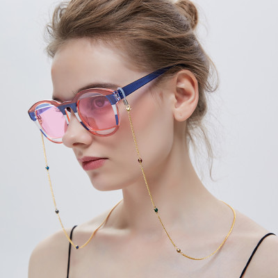 Dây đeo kính mix hạt đá nhỏ phụ kiện thời trang cá tính unisex phong cách Âu Mỹ