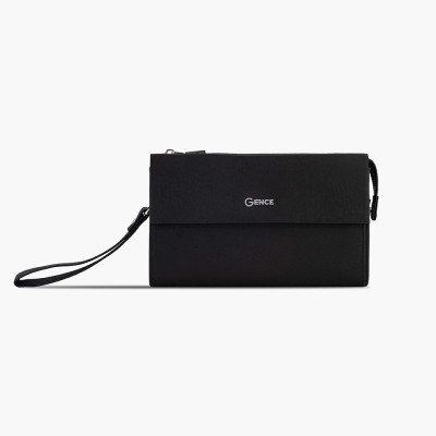 Clutch Nam Cầm Tay Ví Da Công Sở GENCE HT06 Chất Liệu Da Bò Cao Cấp Màu Đen