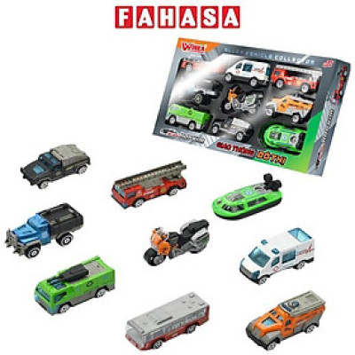 Bộ 9 Đồ Chơi Mô Hình Xe Hợp Kim - Giao Thông Đô Thị - Winka DK81354