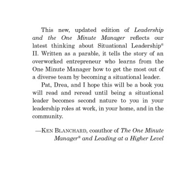 Leadership and the One Minute Manager Updated Ed: Increasing Effectiveness Through Situational Leadership II